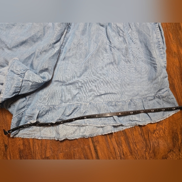 Aerie Chambray Medium Blue Pull On Shorts - Picture 10 of 12